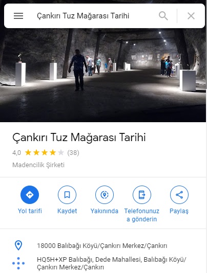 Çankırı tuz mağarası konum