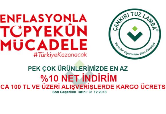 Tuz Lamba Modellerinden Çankırı Tuzu Çeşitlerine Kadar %10 İndirim!